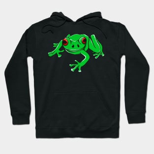 Tree Frog Green Amphibian Illustration Hoodie